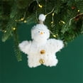 thumbnail image 2 of Qocolhg Christmas Creative White Plush Five Pointed Star Bell Doll Decorations Christmas Tree Small Pendant Christmas Decorations Indoor, Christmas Ornaments Clearance, Christmas Gifts For Kids, 2 of 4