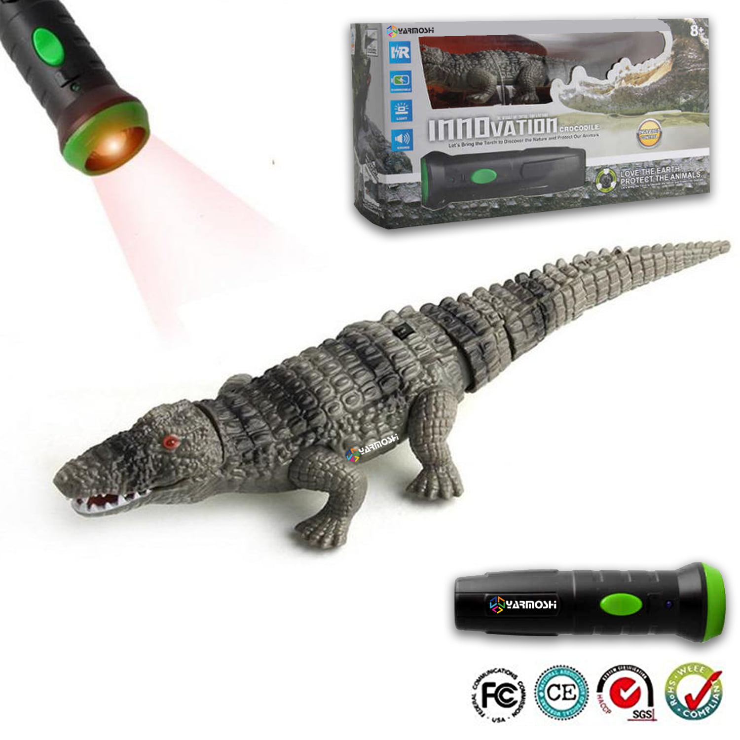 Prank Crocodile RC Animal Toy Looks Real Feels Real Roars And Moves Like A Real Crocodile Its An Toy for Boys And Girls XIAOKEKE Remote Control Crocodile 