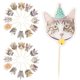 thumbnail image 2 of 24pcs Simulation Cat Cake Toppers Cat Birthday Party Cake Picks Pet-themed Party Decorations Lifelike Paper Crafts for Birthday Evening Use, 2 of 2