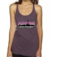 thumbnail image 1 of Wild Bobby Cheerleader Silhouette Girl Sports Women Tri-Blend Racerback Tank Top, Purple Vintage, Medium, 1 of 1