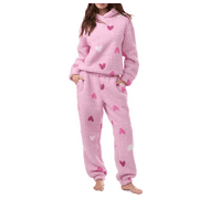 Splendid Women's 2-Pc. Printed Hooded Jogger Pajamas Set, Large