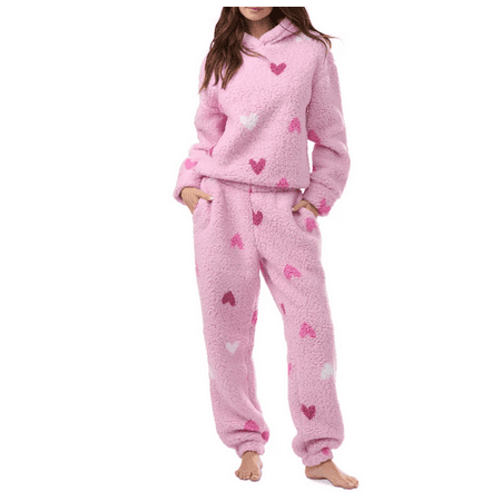 Splendid Women's 2-Pc. Printed Hooded Jogger Pajamas Set, XL