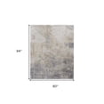 thumbnail image 2 of 5' X 8' Tan Ivory And Gray Abstract Power Loom Distressed Area Rug, 2 of 9
