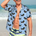 thumbnail image 7 of Honeii Dachshund Dog Print Men’s Hawaiian Shirt,Classic Button-Down Short Sleeve Shirt, for Beach, Vacation, and Outdoor Activities,XX-Large, 7 of 7