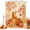Gold, Orange, Beige, variant on Dogs Fall Shower Curtains for Bathroom, Maple Leaves Pumpkins Thanksgiving Autumn Waterproof Fabric Shower Curtain, Decorative Bathroom Curtain for Bathtub, 36"x72", No Hooks Included