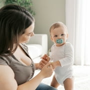 Dr. Browns Advantage One-Piece Silicone Baby Pacifier, Fully Symmetrical, Neutral, 0-6M, 3 Pack