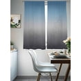 thumbnail image 4 of Grey Ombre Sheer Curtains 63 Inch Length 2 Panels Set for Living Room/Bedroom, Navy Blue Gray Gradient Modern Abstract Art Curtain Sheers Drapes Rod Pocket Curtains Window Treatment Set 52''x63''x2, 4 of 7