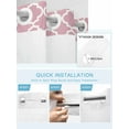 thumbnail image 5 of No Hook Cloth Fabric Shower Curtain with Snap in Liner, Pink Moroccon Waterproof Shower Curtains Set with See Through Top Window, Romantic Minimalist Modern Aesthetic Bath Curtains Shower 60"x72", 5 of 6