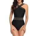 thumbnail image 2 of Women Plus Size One Piece Swimsuit Cross Shoulder Straps Triangle Bikini Bathing Suits Monokini Beachwear, 2 of 6