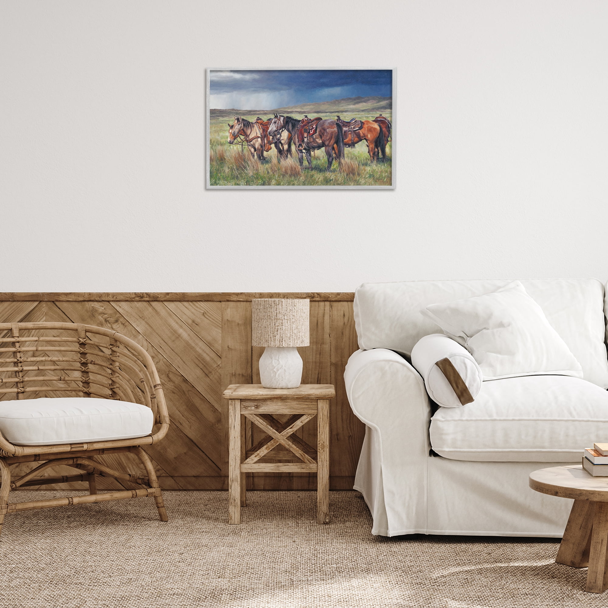 Stupell Industries Hurry Up & Wait Animals & Insects Painting Gray Framed Art Print Wall Art, 24 x 16