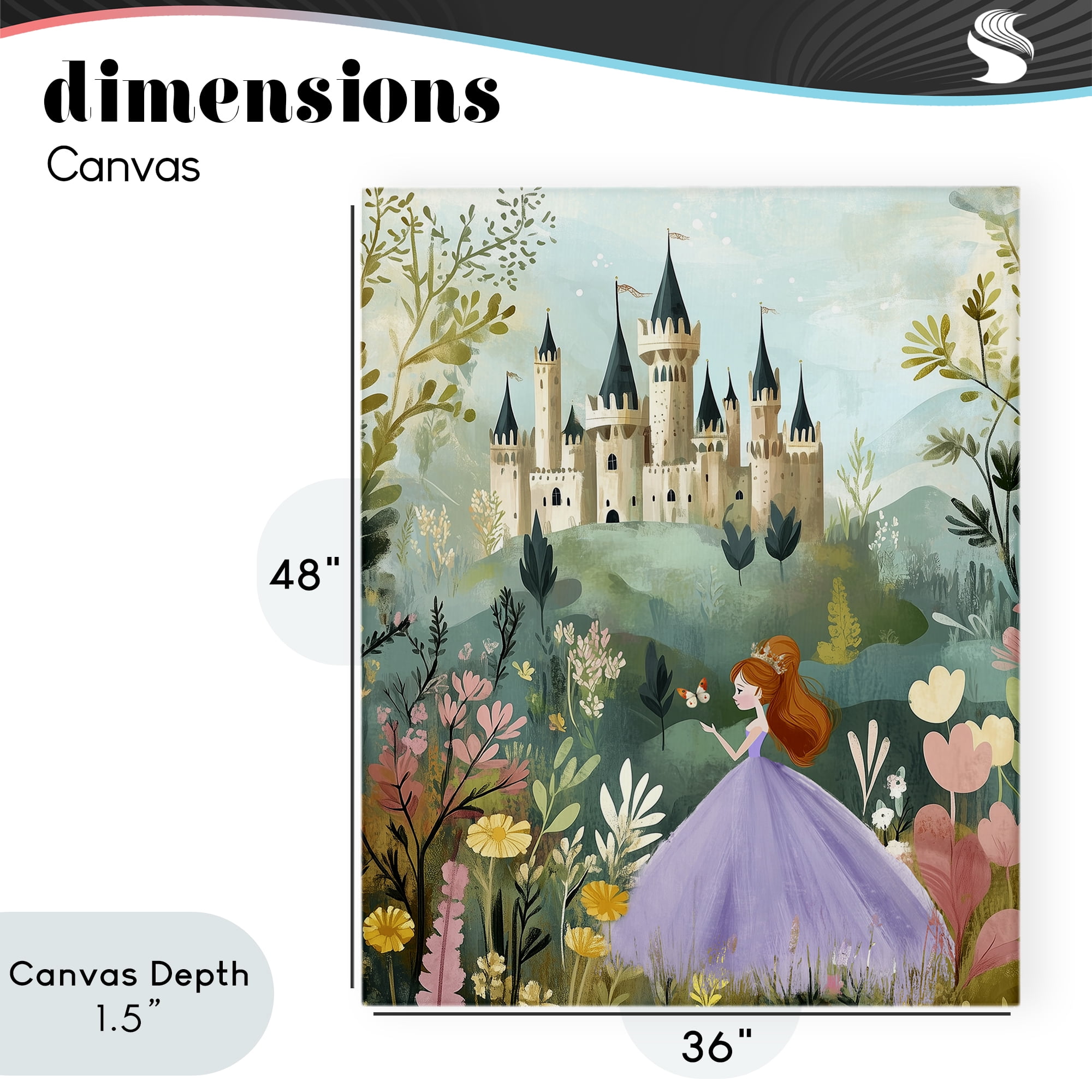 Stupell Industries Princess Day Out Canvas Wall Art, design by Christine Simpson Art
