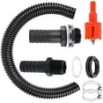 thumbnail image 1 of Conector del colector de agua de lluvia,Kit de colector de agua de lluvia con manguera de conexión de 50 cm,2 tanques de desbordamiento,2 contratuercas,para cisternas Conector del colector de agua d, 1 of 5