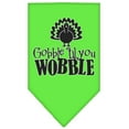 thumbnail image 4 of Pet and Dog Bandana Screen Printed, "Gobble Til You Wobble", 4 of 10