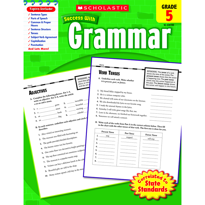With　Scholastic　Success　Workbook　Grammar:　Grade