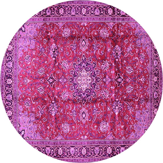 Ahgly Company Indoor Round Persian Pink Traditional Area Rugs, 3' Round