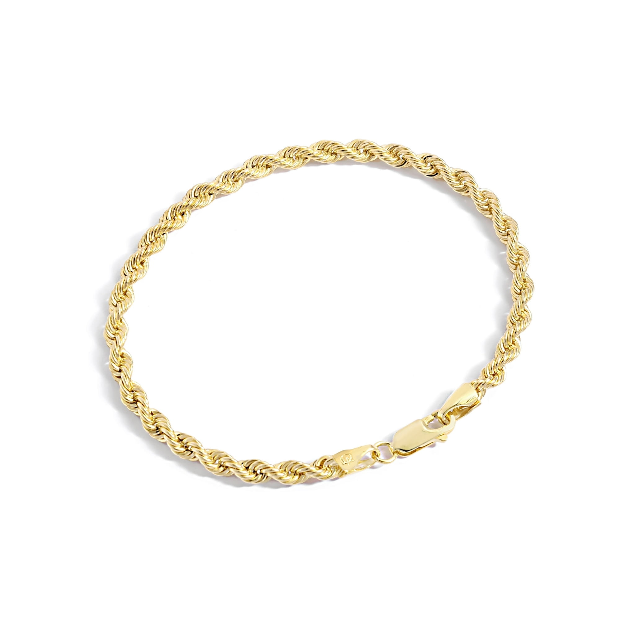 Jewelry Atelier Gold Filled Chain Bracelet Collection - 14K Solid Yellow Gold Filled Rope Chain Bracelets (2.7mm-3.8mm) for Women and Men with Different Sizes (2.7mm, 3.8mm)