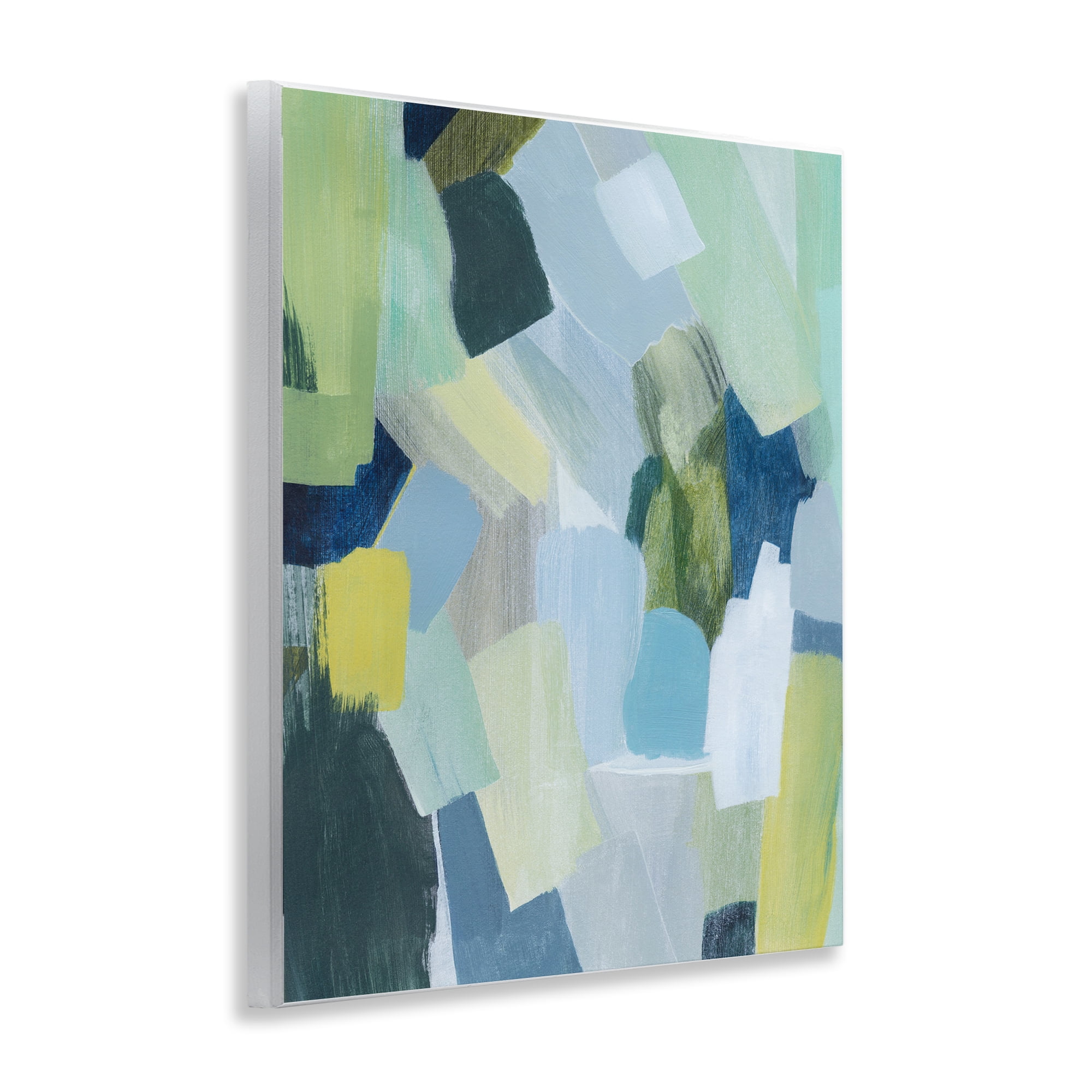 Stupell Industries Layered Green Brush Strokes Abstract Painting Unframed Art Print Wall Art, 11 x 14