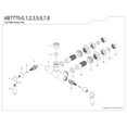 thumbnail image 3 of Kingston Brass ABT770-8 Vintage 3-3/8 inch Wall Mount Faucet Body in Brushed Nickel, 3 of 4