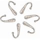 thumbnail image 2 of 12 Pcs Silver Color Zinc Alloy Single Mounted Hook Hangers Wall Mounted Hooks, 2 of 5