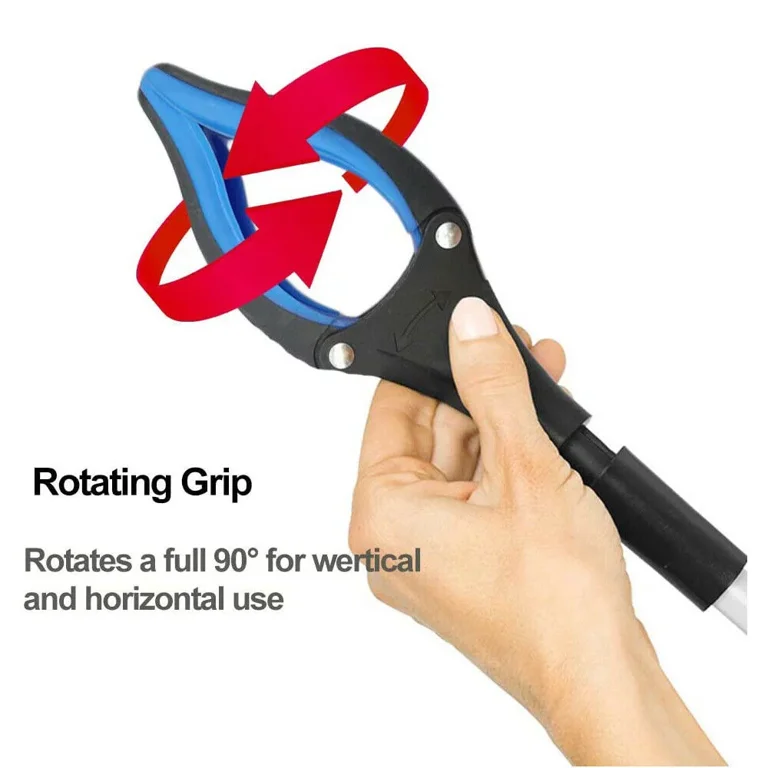 REWKCY 48 Foldable Long Grabber Reacher Tool, Grabber Reacher with  360°Rotating Jaw +Magnets, Lightweight Trash Grabber Tool, Grabbers for  Elderly