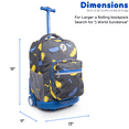 thumbnail image 7 of J World Unisex Sunrise 18" Rolling Backpack For School And Travel, Liteboard, 7 of 7