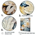 thumbnail image 3 of Designart "Elegance And Fragrance Of White And Blue Mums V" Mums Floater Framed Wall Art Living Room, 3 of 5