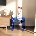 thumbnail image 3 of Clear Acrylic End Table 2-Tier Bedside Nightstand for Living Room Bedroom (1, Dark Blue), 3 of 8