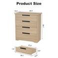 thumbnail image 2 of Modern Dresser, 4 Drawer Dresser for Bedroom with Metal Handle and Large Drawer, Wood Double Chest of Drawers and Storage Organizer for Living Room, Hallway, Entryway, 2 of 7