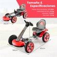 thumbnail image 3 of Costway Kart Eléctrico Infantil 12v Plegable de 4 Ruedas con Asiento Regulables en 2 Posiciones un Botón de Arranque 85 x 50 x 50 cm, 3 of 9