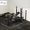 thumbnail image 2 of Soozier Weight Bench with Barbell Rack, Preacher Curl Bench, Leg Curl Machine for Home Weight Lifting Strength Training, 2 of 7