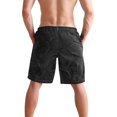 thumbnail image 3 of Dailycode Men's Quick Dry Swim Trunks Beach Shorts Casual Summer Board Shorts with Pockets, Black Elegant Swirling Plants, 3 of 8