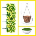thumbnail image 2 of Hanging Baskets with Artificial Flowers for Plants Outdoor Indoor, Faux Silk Morning Glory Vines, Faux Green Plant Arrangement for Garden Patio Decoration(Darkorchid), 2 of 5