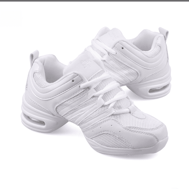Zapatos de baile cuadrados, suela suave, malla para las cuatro estaciones, transpirables, zapatos de fitness aeróbicos, zapatos de jazz de tacón medio para adultos, zapatos de baile livianos