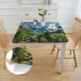 thumbnail image 2 of nygtbtfer Snow Mountain Tablecloth, Idyllic Landscape Image of Berchtesgaden and Bavarian Alps, Rectangular Table Cover for Dining Room Kitchen Decor,  Cobalt Blue and Multicolor white, 2 of 8