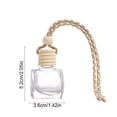 thumbnail image 3 of 1Pc 10ml Hanging Car Air Freshener Diffuser Bottle Empty Clear Glass Essential Perfume Oil Aromatherapy Fragrance Perfume Pendant Glass Bottle Decor with Wooden Caps(H), 3 of 6