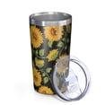 thumbnail image 2 of Black Sunflower 10oz Tumblers Stainless Steel Tumbler with Lid and Straw,Vacuum Insulated Double Wall Travel Tumbler Cups with Cleaning Brush for Coffee, Tea, 2 of 4