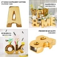 thumbnail image 4 of Efavormart 6" Shiny Gold Plated Ceramic Letter "I" Sculpture Flower Vase, Bud Planter Pot Table Centerpiece, 4 of 9