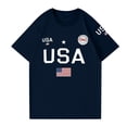 thumbnail image 4 of American Flag Sunflower Shirts Women 4th of July Graphic Tees Patriotic T-Shirts USA Flag Star Stripe Tops, 4 of 5
