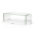 thumbnail image 5 of YYAo Coffee Table,Dining Table,Center Table,42 x 19.7 Inch Clear Tempered Glass Coffee Table with Rounded Edges, 5 of 7
