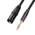 thumbnail image 1 of Conector de audio de cable de micrófono estéreo de audio de 635 mm y 1/4 pulgadas para altavoces de micrófonos, 1 of 9