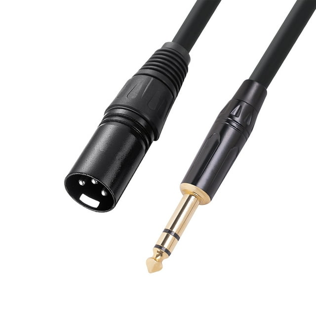 Cable Micrófono Balanceado A XLR Male 6.35 Mm 1/4 Pulgadas Conector Gato para Altavoces Micrófonos