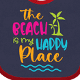 thumbnail image 4 of Inktastic Spring Break the Beach is My Happy Place Boys or Girls Baby Bib, 4 of 4