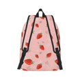 thumbnail image 2 of Honeii Strawberry Print Canvas College Laptop Backpack, Durable Rucksack Travel Notebook Bag School Backpack Book Bag for Men Women-Medium, 2 of 7