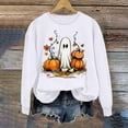 thumbnail image 2 of Fjofpr Sweatshirts for Women Graphic Halloween Sweatshirt for Women 2024 Women's Round Neck Halloween Printed Sweatshirt Long Sleeved Top Sweatshirt Hooded Sweatshirt, 2 of 5