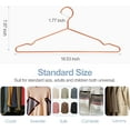 thumbnail image 6 of SPECILITE Metal Hangers 30 Pack , Heavy-Duty Wire Clothes Hangers with Notches, Space Saving, Rose Gold, 6 of 8