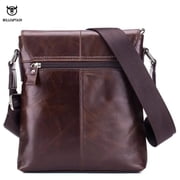 BULLCAPTAIN Men's Bag Leather Messenger Shoulder Bag Leather Messenger Handbag Men's Fashion Business Bag