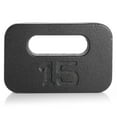 thumbnail image 2 of Philosophy Gym Cast Iron Ruck Weight - 15 LB Weighted Fitness Plate with Handle, 2 of 6
