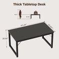 thumbnail image 2 of unbranded 48 Inch Computer Desk, 1" Thick Heavy Duty Industrial Office Desk, Modern Simple Study Writing Table for Home Office Bedroom Workstation, Black, 2 of 18