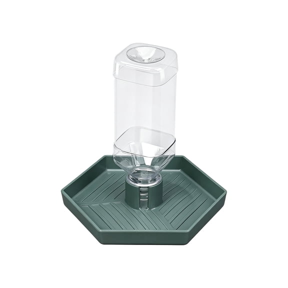 Quail Feeder and Waterer for Farm,Gravity Auto Poultry Food Dispenser,Dry/Wet Separation,Multi-Functional Water & Feed Container for Chicks,Quails & Small Farm Birds,Green