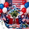 thumbnail image 2 of SLYNSHome 3Pcs Independence Day Artificial Flowers, Blue Faux Poppy Bouquet, For Home, Wedding, Party & Patriotic Decor, 2 of 8